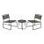 Set bistro gradina 3 componente Brienza negru verde [casa.pro] HausGarden Leisure