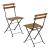 Set mobilier gradina 5 piese Bovino 1 masa fixa si 4 scaune pliabile otel lemn natur [casa.pro] HausGarden Leisure