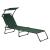 [casa.pro]® Set 2 bucati sezlong cu trapa, 187 x 53 x 27 cm, otel/poliester, verde inchis HausGarden Leisure