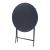 Masa pliabila gradina Sande 71x62cm rotunda otel negru [en.casa] HausGarden Leisure