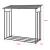 PXXS-3363 Brennholzunterstand Yakutat - Schwarz - 185x180x70cm (W) HausGarden Leisure