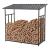 PXXS-3361 Brennholzunterstand Yakutat - Schwarz - 145x143x70cm (W) HausGarden Leisure