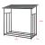 PXXS-3361 Brennholzunterstand Yakutat - Schwarz - 145x143x70cm (W) HausGarden Leisure