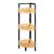 Raft Tervola 80x23x23cm mdf bambus negru/natur [en.casa] HausGarden Leisure