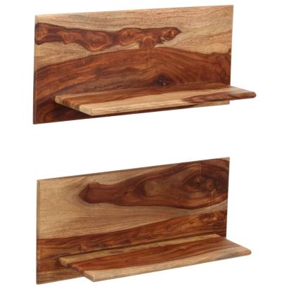Rafturi de perete, 2 buc., 58x26x20 cm, lemn masiv de sheesham GartenMobel Dekor