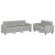 Set de canapele cu perne, 2 piese, gri deschis, microfibră GartenMobel Dekor