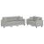 Set de canapele cu perne, 2 piese, gri deschis, microfibră GartenMobel Dekor