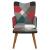 Scaun de relaxare cu taburet, material textil, petice GartenMobel Dekor