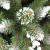 Brad Artificial de Craciun Molid HollyWhite Verde cu Fructe Albe si Zapada pe Varfuri 220cm
