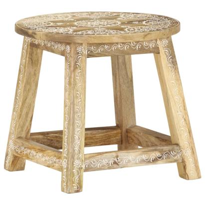 Scaun pictat manual, 38x38x35 cm, lemn masiv de mango GartenMobel Dekor