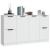 Servante, 3 piese, alb, lemn prelucrat GartenMobel Dekor