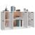 Servante, 3 piese, alb, lemn prelucrat GartenMobel Dekor