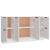 Servante, 3 piese, alb, lemn prelucrat GartenMobel Dekor