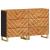 Dulapuri lateral, 2 buc., maro/negru, 60x33,5x75 cm, lemn mango GartenMobel Dekor