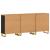 Dulapuri lateral, 3 buc., maro/negru, 60x33,5x75 cm, lemn mango GartenMobel Dekor
