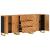 Dulapuri lateral, 3 buc., maro/negru, 60x33,5x75 cm, lemn mango GartenMobel Dekor