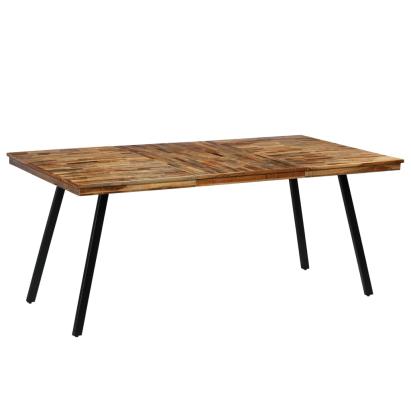 Masă de bucătărie, lemn masiv reciclat și oțel, 180x90x76 cm GartenMobel Dekor