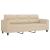 Set de canapele cu perne, 3 piese, crem, microfibră GartenMobel Dekor