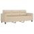 Set de canapele cu perne, 2 piese, crem, microfibră GartenMobel Dekor