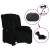 Fotoliu electric rabatabil cu ridicare, negru, textil GartenMobel Dekor