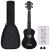 Set ukulele Soprano pentru copii, cu husă, negru, 23" GartenMobel Dekor