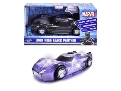 JADA MARVEL MASINUTA LIGHT BLACK PANTHER CU SUNETE SI LUMINI SCARA 1:32 SuperHeroes ToysZone