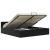 Cadru de pat hidraulic cu ladă LED negru 180 x 200 cm piele eco  GartenMobel Dekor
