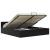 Cadru de pat hidraulic cu ladă LED negru 180 x 200 cm piele eco  GartenMobel Dekor
