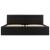 Cadru de pat hidraulic cu ladă LED negru 180 x 200 cm piele eco  GartenMobel Dekor