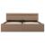 Cadru pat hidraulic LED cappuccino 160 x 200 cm piele ecologică  GartenMobel Dekor