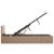 Cadru pat hidraulic cu LED cappuccino 180x200cm piele ecologică  GartenMobel Dekor