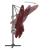 Umbrelă în consolă cu stâlp din aluminiu, bordo, 400x300 cm GartenMobel Dekor