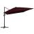 Umbrelă în consolă de grădină cu LED-uri, roșu bordo 400x300 cm GartenMobel Dekor