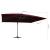 Umbrelă în consolă de grădină cu LED-uri, roșu bordo 400x300 cm GartenMobel Dekor