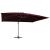 Umbrelă în consolă de grădină cu LED-uri, roșu bordo 400x300 cm GartenMobel Dekor