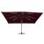 Umbrelă în consolă de grădină cu LED-uri, roșu bordo 400x300 cm GartenMobel Dekor