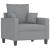Set de canapele cu perne, 4 piese, gri deschis, material textil GartenMobel Dekor