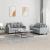 Set de canapele cu perne, 2 piese, gri deschis, textil GartenMobel Dekor