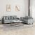 Set de canapele cu perne, 2 piese, gri deschis, textil GartenMobel Dekor