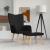 Scaun de relaxare cu taburet, negru, textil GartenMobel Dekor