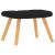 Scaun de relaxare cu taburet, negru, textil GartenMobel Dekor