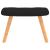 Scaun de relaxare cu taburet, negru, textil GartenMobel Dekor