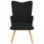 Scaun de relaxare cu taburet, negru, textil GartenMobel Dekor