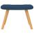 Scaun balansoar cu taburet, albastru, textil GartenMobel Dekor