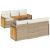 Set canapele grădină cu perne 7 piese bej poliratan/lemn acacia GartenMobel Dekor