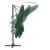Umbrelă în consolă cu stâlp din aluminiu, verde, 400x300 cm GartenMobel Dekor