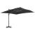 Umbrelă în consolă cu stâlp din aluminiu, negru, 3x3 m GartenMobel Dekor