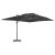 Umbrelă în consolă cu stâlp din aluminiu, negru, 4x3 m GartenMobel Dekor