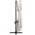 Umbrelă în consolă cu LED, stâlp din aluminiu nisipiu 400x300cm GartenMobel Dekor