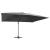 Umbrelă în consolă cu LED stâlp din aluminiu antracit 400x300cm GartenMobel Dekor